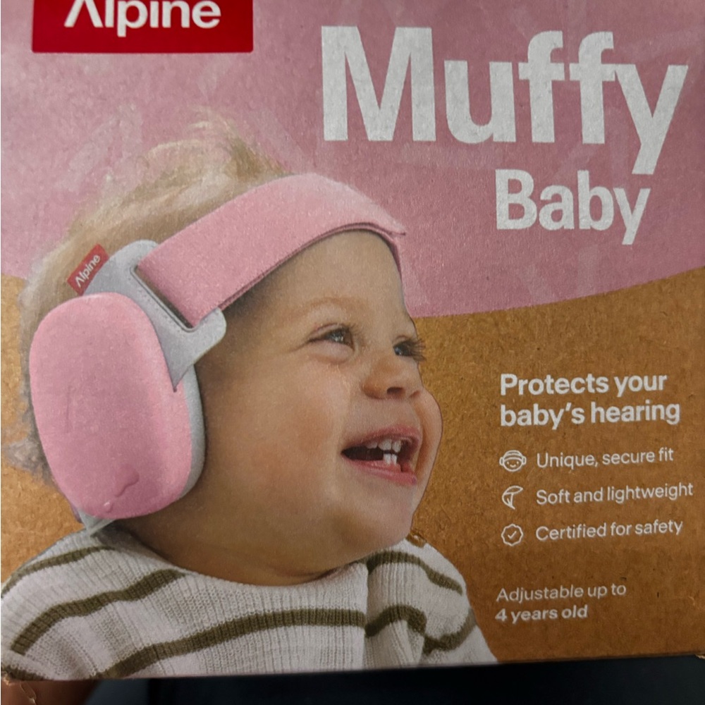 Alpine Baby Ear Protectors in Pink and Gray
